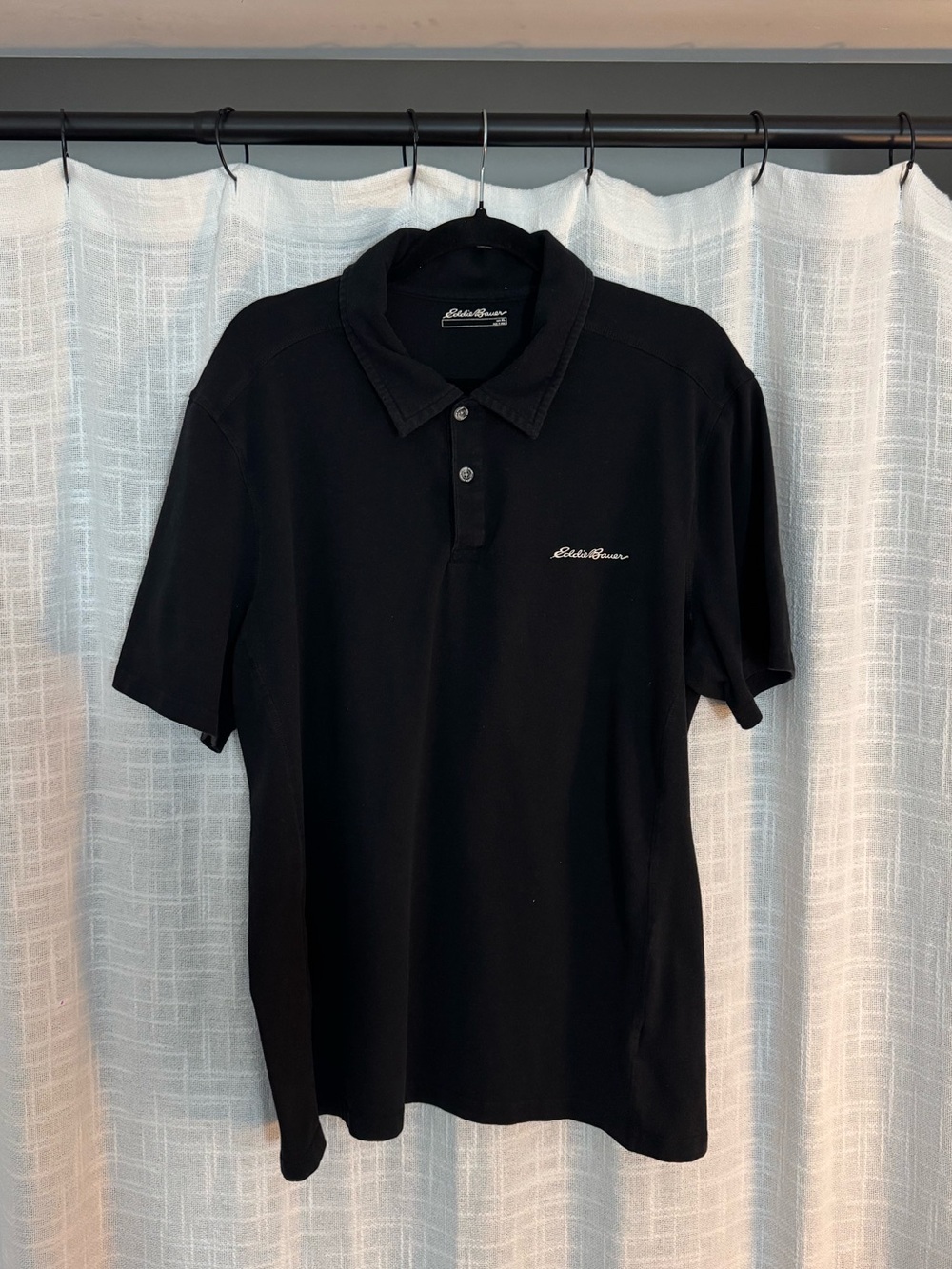 Eddie Bauer Men’s Black Short-Sleeve Polo - XL